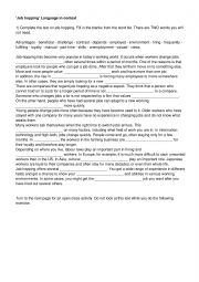 English Worksheet: FCE b2 Use of English practice �Job-hopping� 