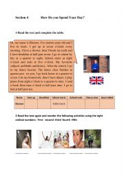 English Worksheet: How Do You Spend Your Day?