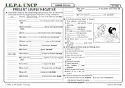 English Worksheet: Present Simple Negative