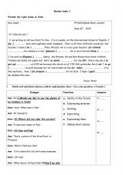 English Worksheet: Review 8th form mid term test 1 language