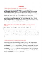 English Worksheet: 1st form language tasks 
