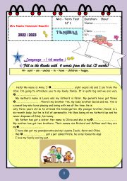 English Worksheet: mid-term-test 1