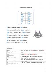 English Worksheet: Possessive Pronouns