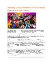English Worksheet: Reading Comprehension Past tenses