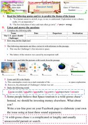 English Worksheet: space tourism (4 th form)