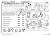 English Worksheet: PRESENT SIMPLE AFFIRMATIVE
