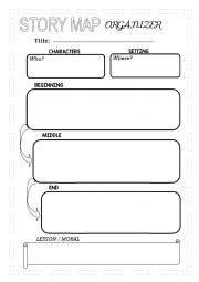 English Worksheet: STORY MAP ORGANIZER
