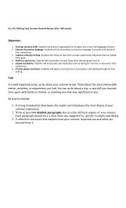 English Worksheet: Assessment for ELL