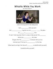 English Worksheet: Snow White Movie Song Lessons