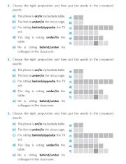 English Worksheet: Preposition