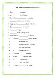 English Worksheet: 