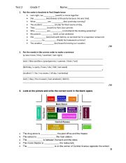 English Worksheet: Test a1 level