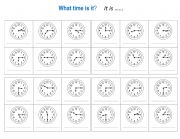 English Worksheet: What time is it