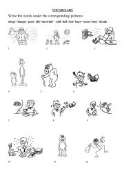 English Worksheet: Teaching vocabulary with pictures