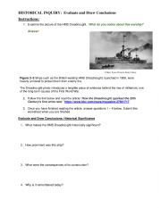 English Worksheet: HMS Dreadnought