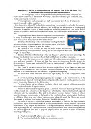 English Worksheet: The link between IT-technologies and the environment
