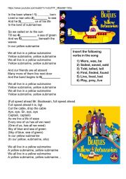 English Worksheet: Yellow Submarine