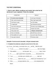 English Worksheet: FIRST CONDITIONAL