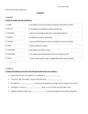 English Worksheet: cultural values