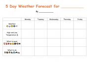 English Worksheet: weather forecast