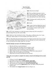 English Worksheet: TRAVELLING