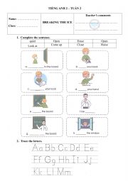 English Worksheet: Family and Friends National Edition 2 Week 2 Review 