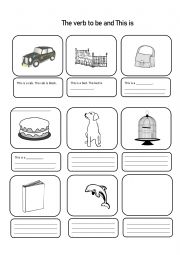English Worksheet: The verb to be and This is