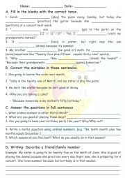 English Worksheet: mixed tenses, good at doing, be going to