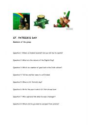 English Worksheet: St Patrick Activity