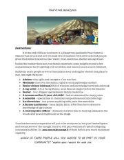 English Worksheet: Survival Analysis 