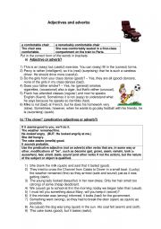 English Worksheet: Adjective or adverb with key 
