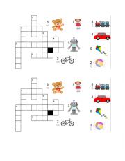 English Worksheet: Crossword Toys Vocabulary