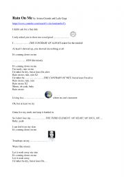 English Worksheet: Rain on me - Ariana Grande