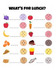 English Worksheet: Unscramble the Food Names