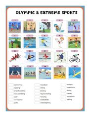 English Worksheet: Olympic and Extreme Sports