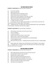 English Worksheet: Oral Questions - Speaking