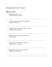 English Worksheet: the intern movie worksheet