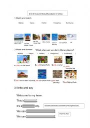 English Worksheet: Travel in China