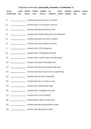 A1+-A2+ Adjectives to describe personality, character and behaviour 4
