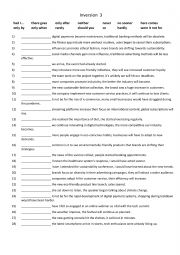 English Worksheet: Inversion 3