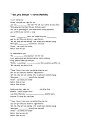 English Worksheet: Treat you better. MODAL VERBS