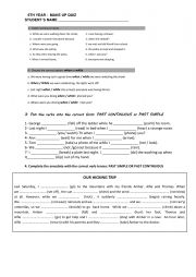 English Worksheet: Past simple & past continuous