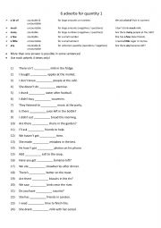 6 adverbs for quantity 1