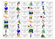 English Worksheet: Present progressive - what are they doing