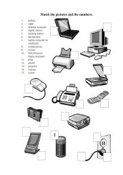 English Worksheet: Computer Parts