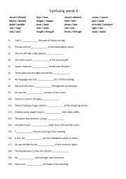 A2-B1 20 pairs of commonly confused words 5
