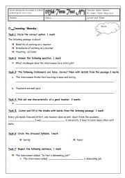English Worksheet: mid term test  3 