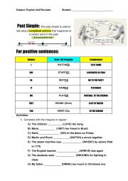 English Worksheet: Past Simple-Activities