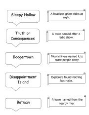 English Worksheet: Weird places names