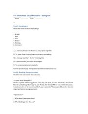 English Worksheet: Instagram